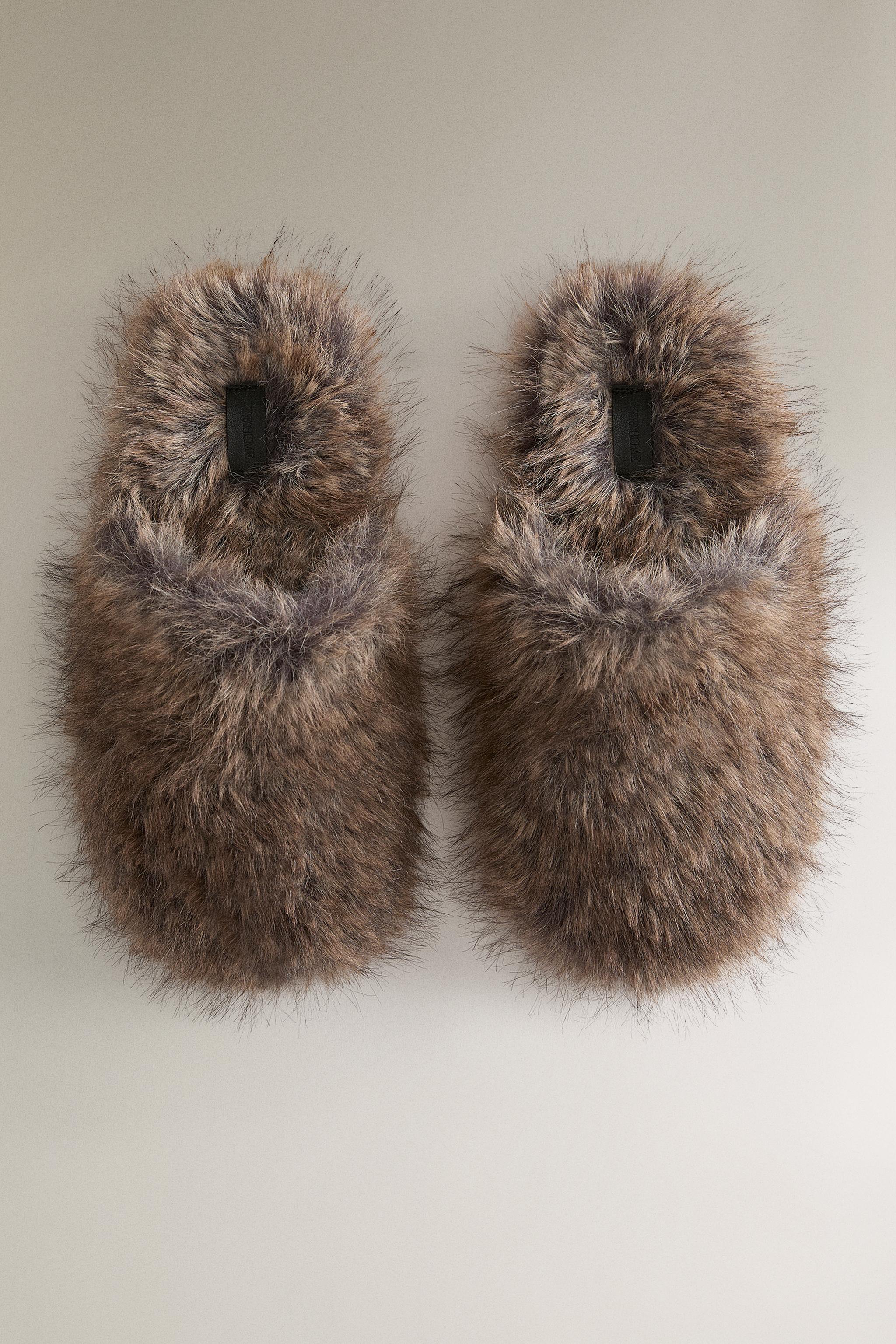 MARLED FAUX FUR SLIPPERS