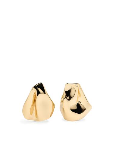 Boucles d’oreilles moyennes plissées - Doré de Zara