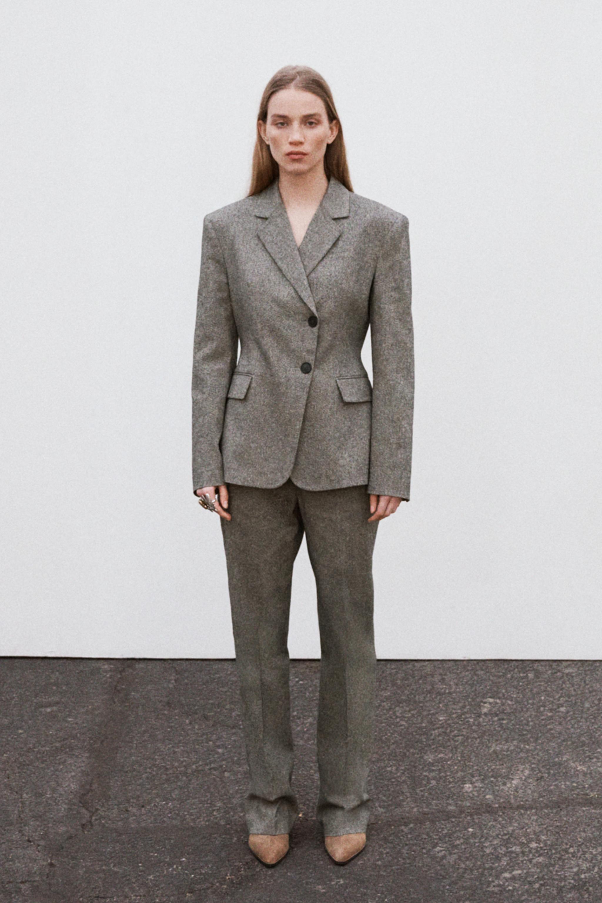 PANTALON DROIT JASPÉ