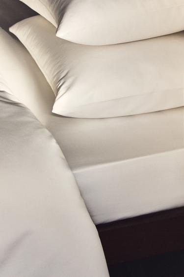 SATEEN FITTED SHEET | 30 CM HIGH (1000 THREAD COUNT) - White by Zara - Image 5