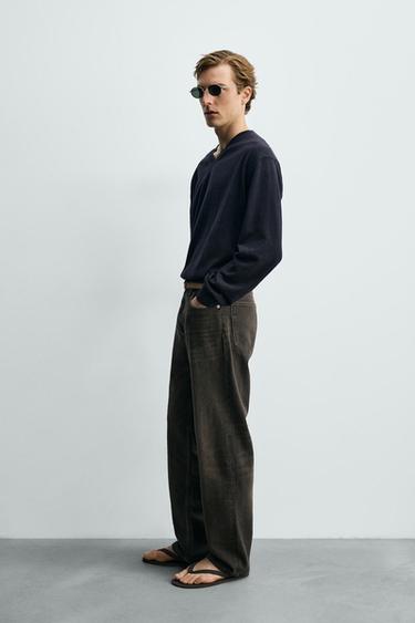 STRAIGHT-LEG JEANS - Brown by Zara - Image 3