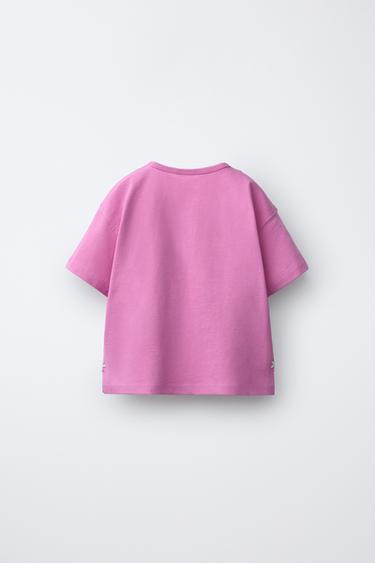 DAISY LACE T-SHIRT - Mid-pink by Zara - Image 1