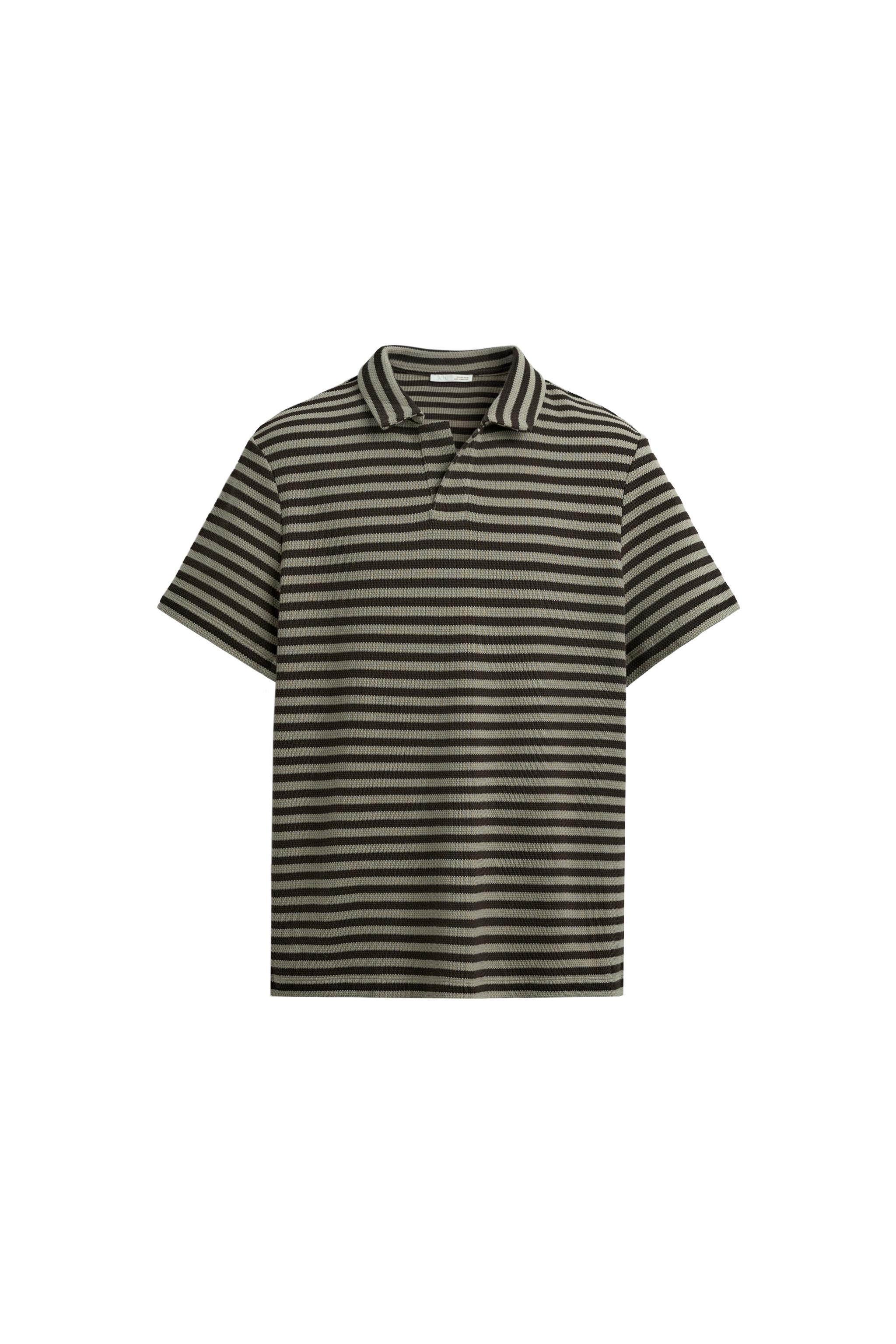 ポロん REGULAR FIT TEXTURED POLO - striped | ZARA United States