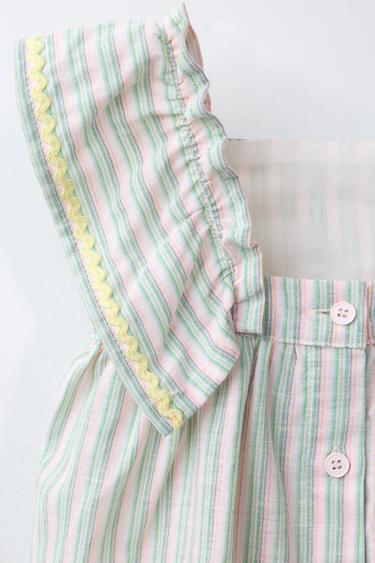 WAVY TRIM DRESS AND BRIEFS - Sea green by Zara - Image 2
