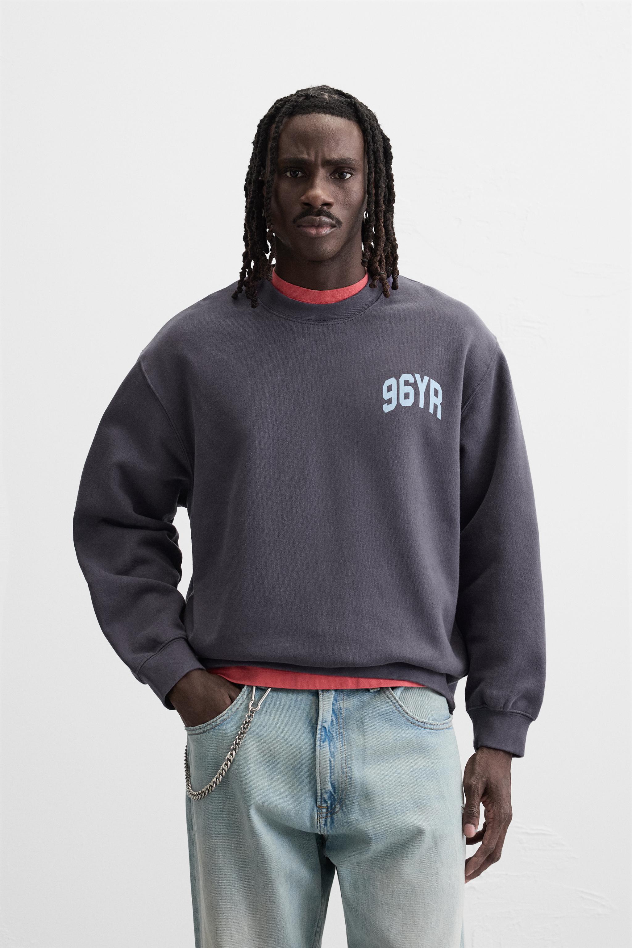 スペイン発送 ZARA グラフィックプリントスウェットシャツ 新作 org.jpg
