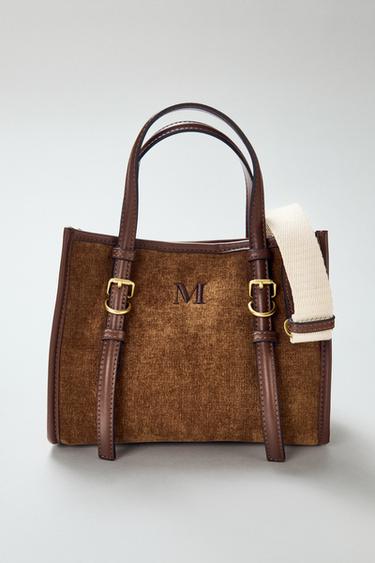BOLSO MINI SHOPPER - Marrón de Zara