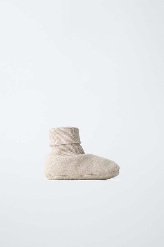 WOOL BOOTIES - Sand Brown by Zara - Image 0