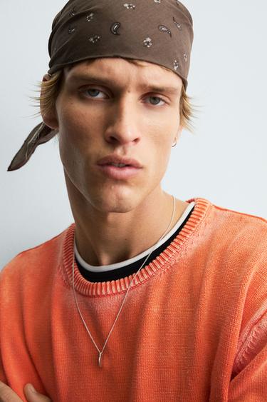 WASHED COTTON SWEATER - Orange by Zara - Image 5
