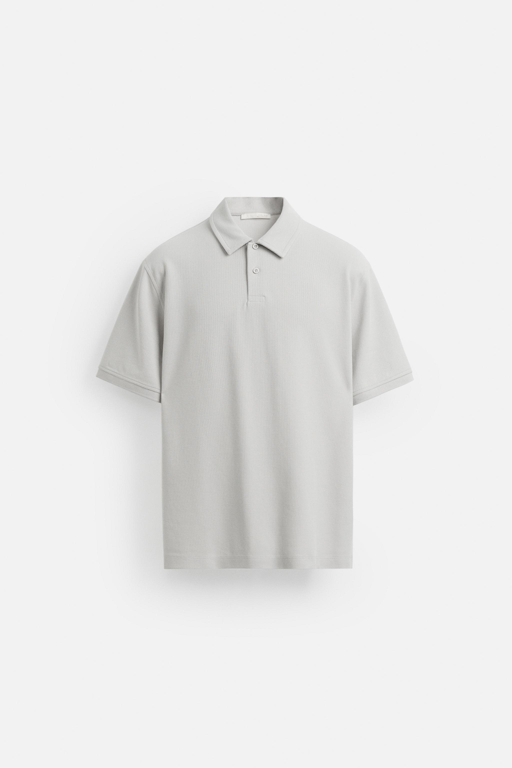 ZARA ブラック ホワイト ニットポロシャツ L Zara Origins Collection ニット | ZARA 日本