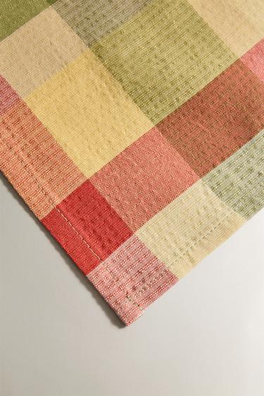 CHECK COTTON TABLECLOTH - Greens by Zara - Image 2