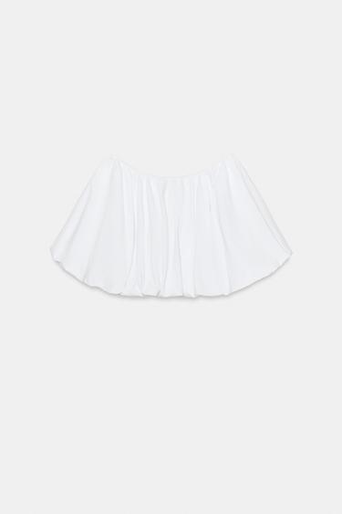 TOP EN COTON ÉPAIS EFFET BALLON - Blanc de Zara - Image 4