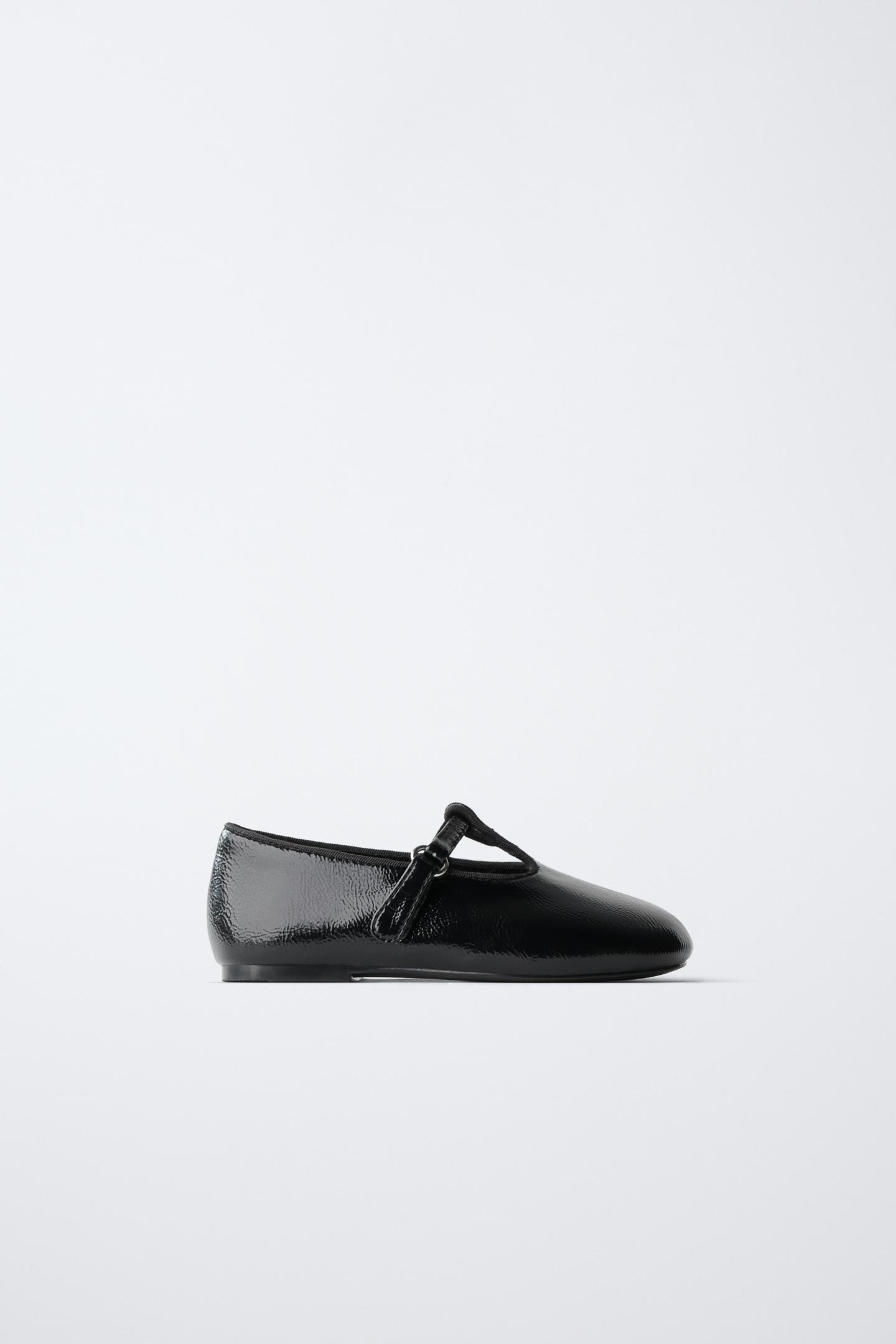 Детские балетки Zara Patent Buckle Ballet Flats, цвет: Чёрный
