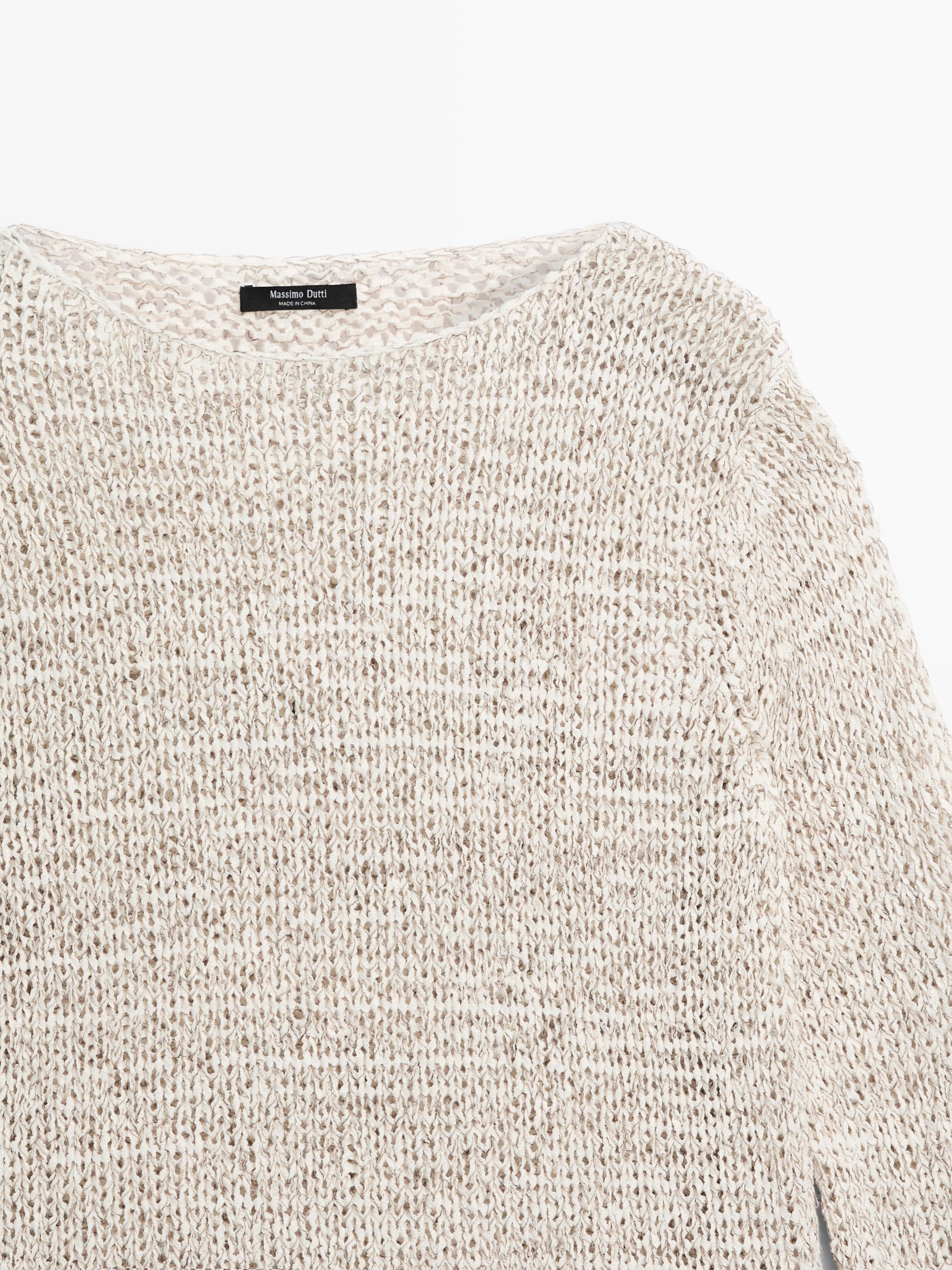 Pull en maille col bateau