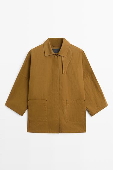 Zara Button-tab cape jacket - 013 - Image 0