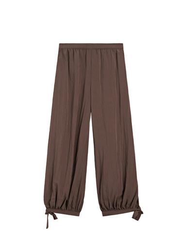 Zara flowing draped pants - Brown / Taupe