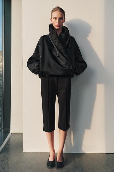 ZW COLLECTION QUILTED BOMBER JACKET - Black by Zara - Image 1