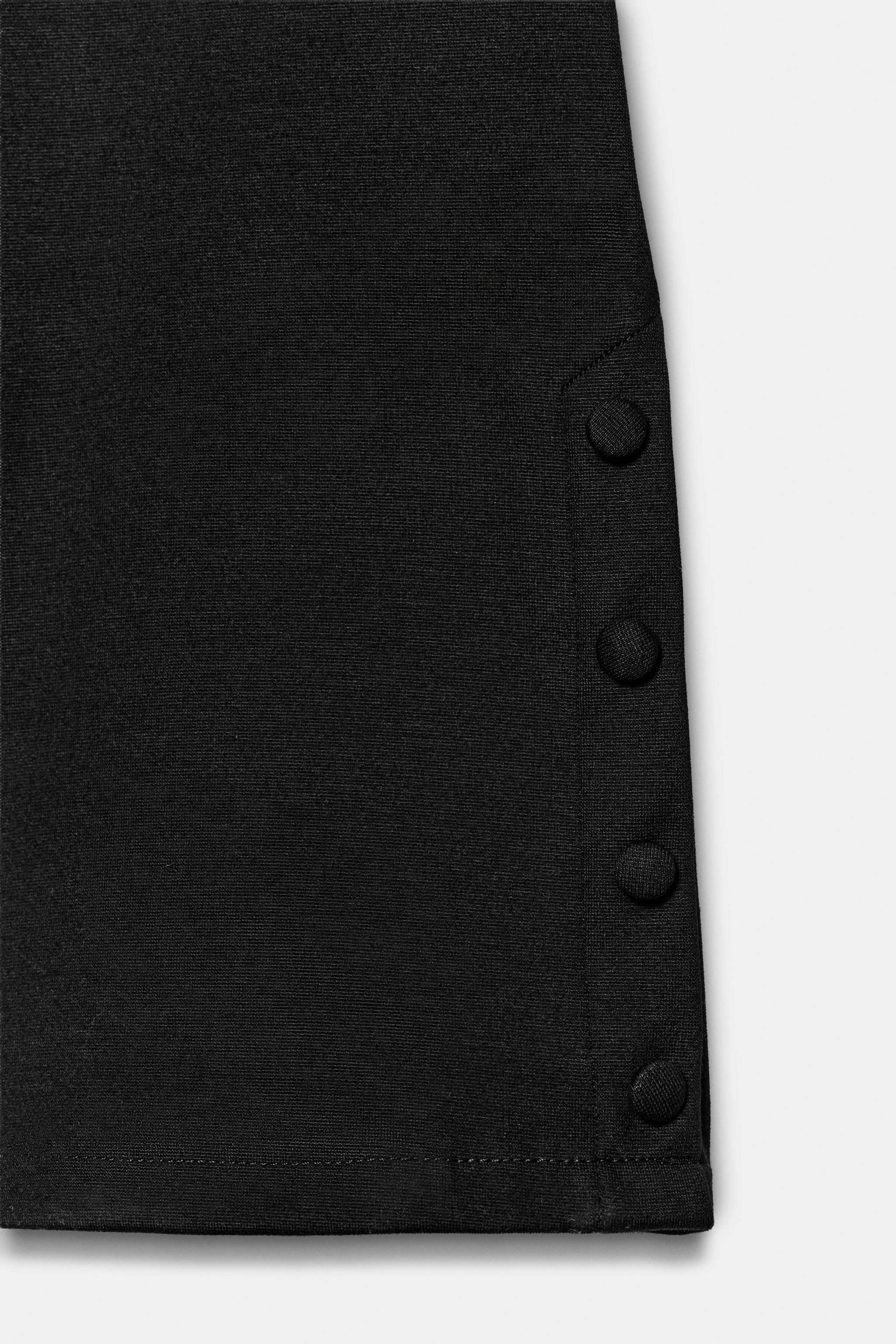 Женские брюки Zara INTERLOCK BUTTON TROUSERS — фото 7