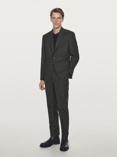 Zara 100% wool suit trousers - Anthracite Gray