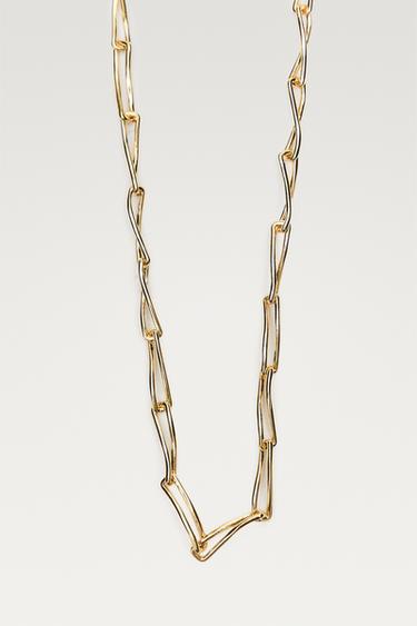 Collar eslabones metálico - Dorado de Zara