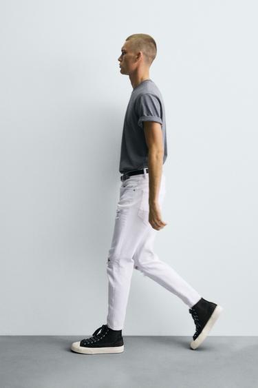 JEAN SKINNY FIT DÉCHIRÉ - Blanc de Zara - Image 5