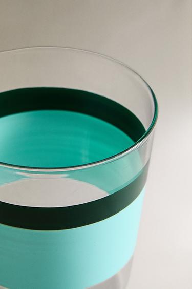 VERRE BOROSILICATE RAYURES X COLLAGERIE - Bleu de Zara - Image 2