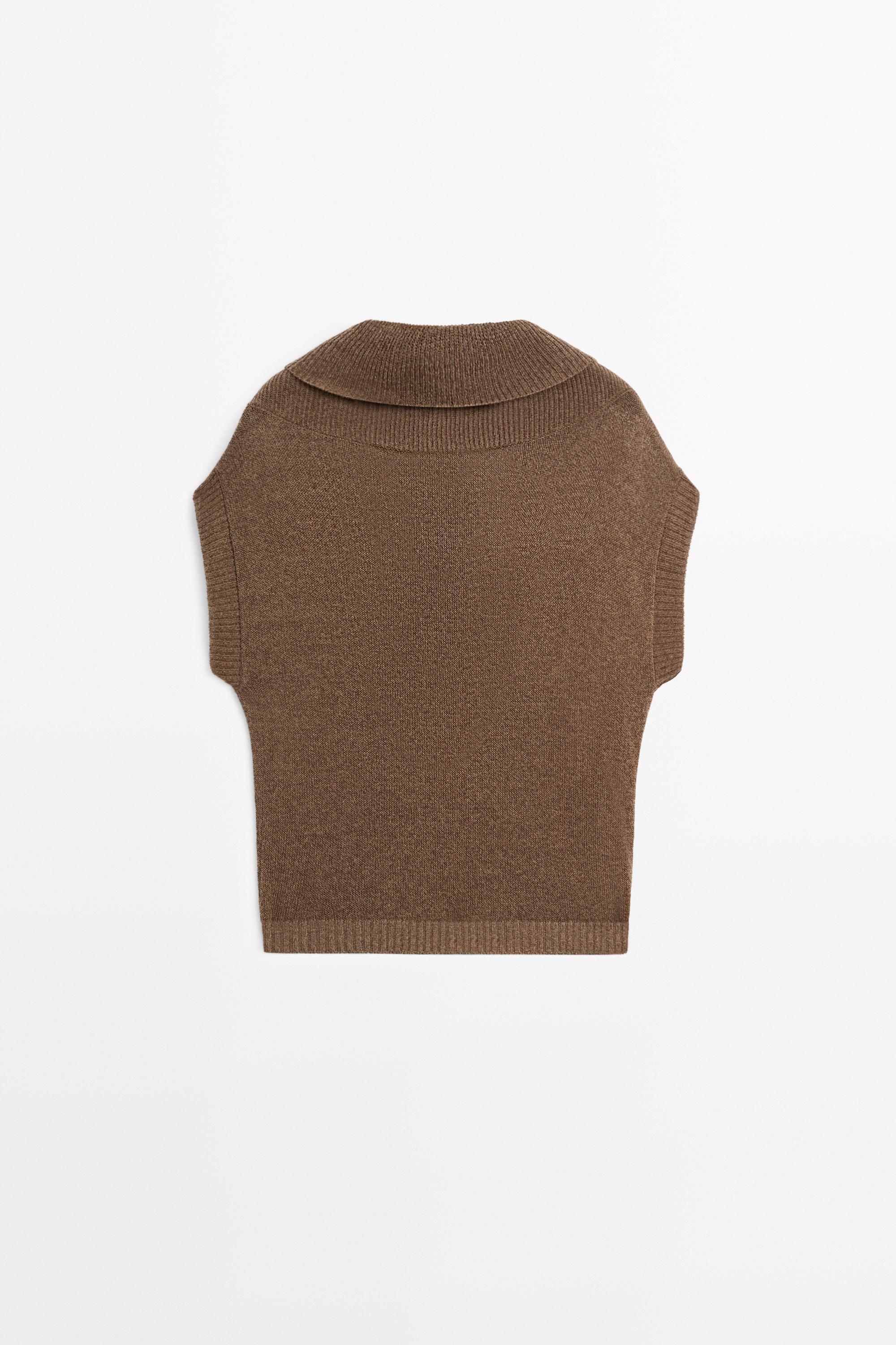 Pull en maille dos croisé