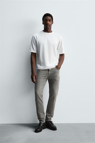 SLIM FIT JEANS - Grey by Zara