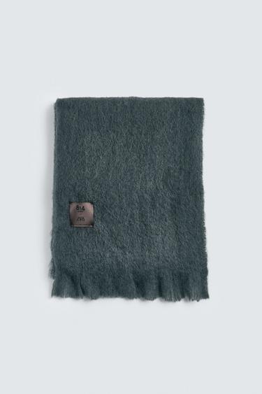 100% WOOL SCARF 814 EZCARAY X ZARA - Grey by Zara