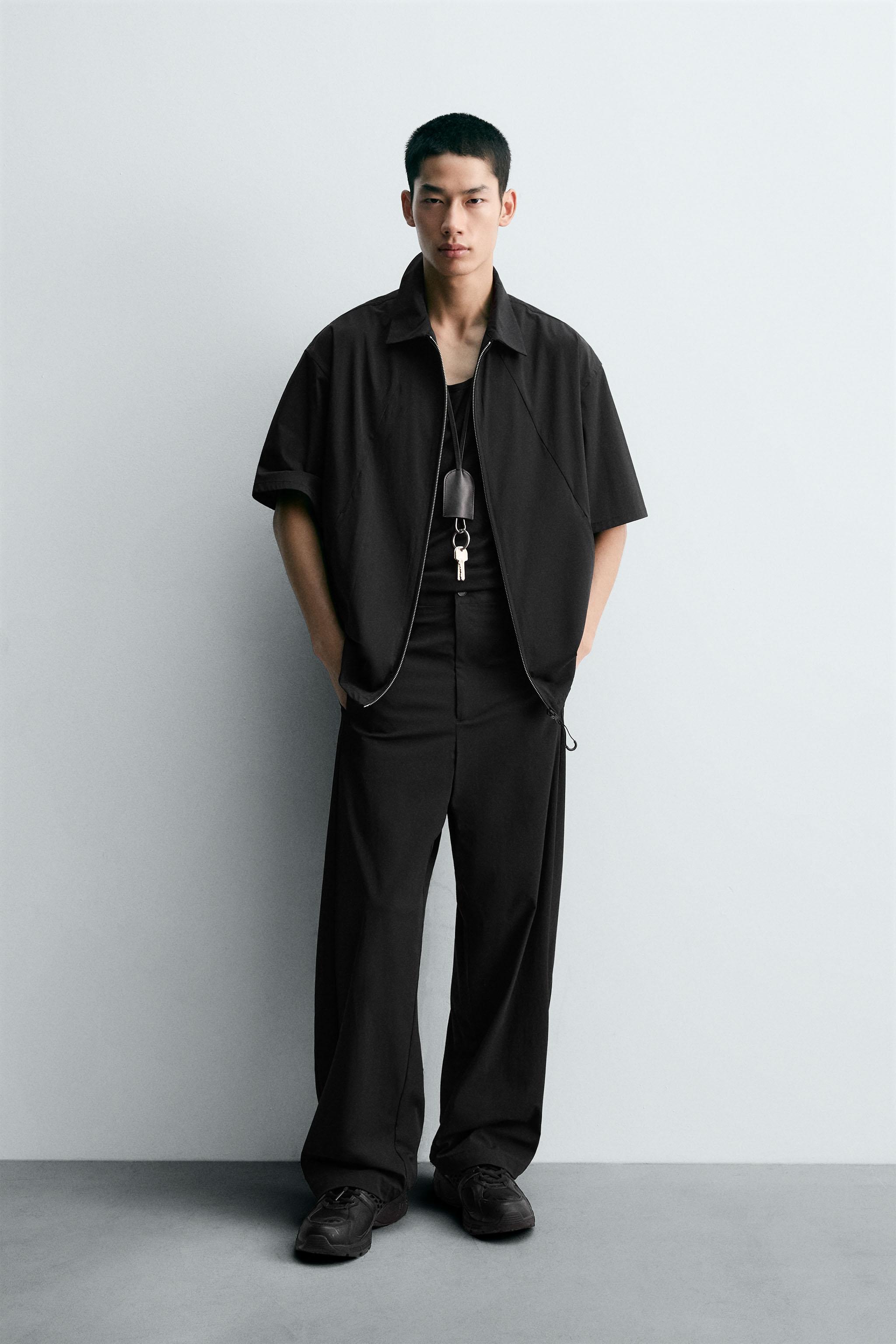 テクニカルジッパーシャツ - ブラック | ZARA Japan / 日本