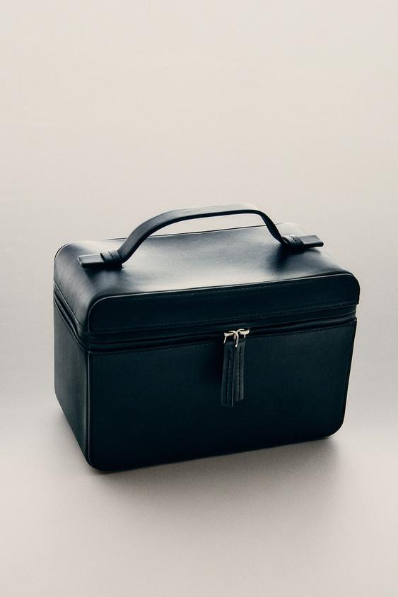 TROUSSE DE TOILETTE MALLETTE EN CUIR NAPA - Noir de Zara - Image 5