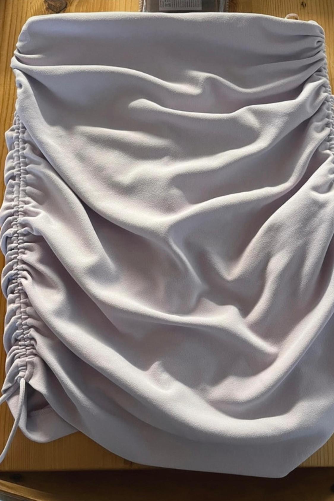 RUCHED MINI SKIRT