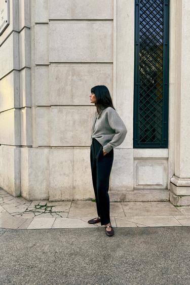 BROEK MET HOGE TAILLE - Zwart van Zara