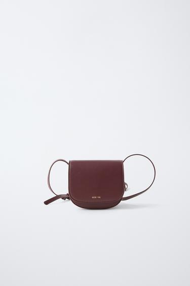 КЛАССИЧЕСКАЯ МИНИ-СУМКА — ГРАНАТОВЫЙ от Zara — изображение 0