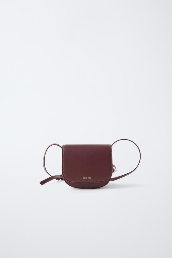 КЛАССИЧЕСКАЯ МИНИ-СУМКА — ГРАНАТОВЫЙ от Zara — изображение 0