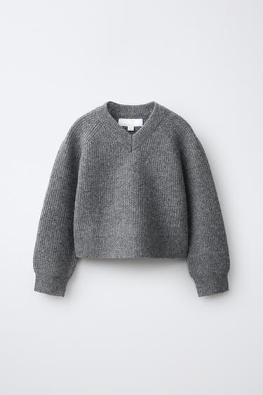 PULL EN MAILLE UNIE - Gris anthracite de Zara
