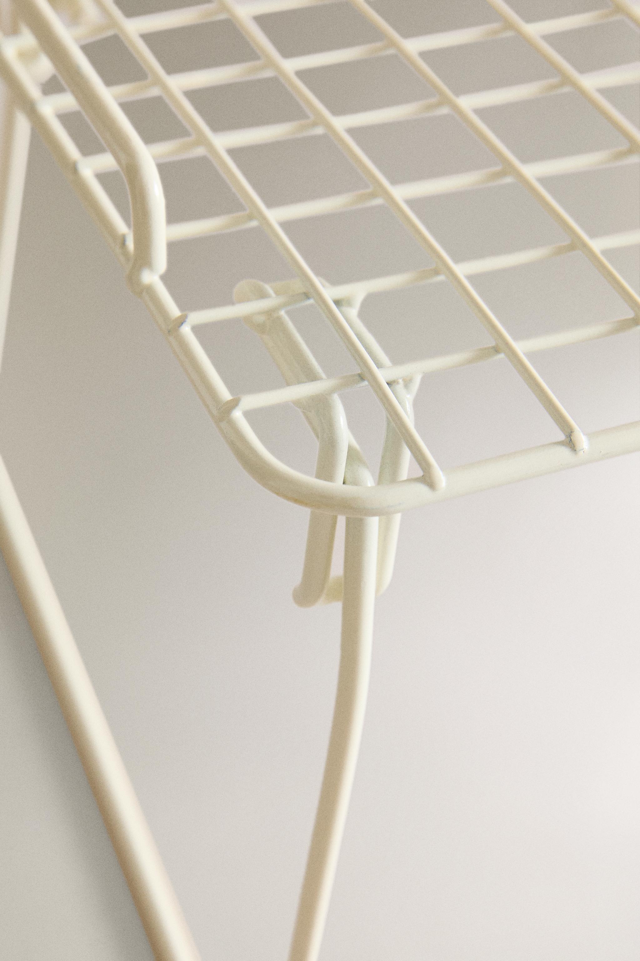 FOLDABLE LACQUERED METAL RACK - Cream | ZARA United States