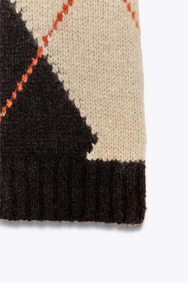 ARGYLE KNIT WAISTCOAT TOP - Multicoloured by Zara - Image 8