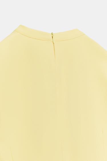 ROBE COURTE AVEC NŒUD - Jaune de Zara - Image 3