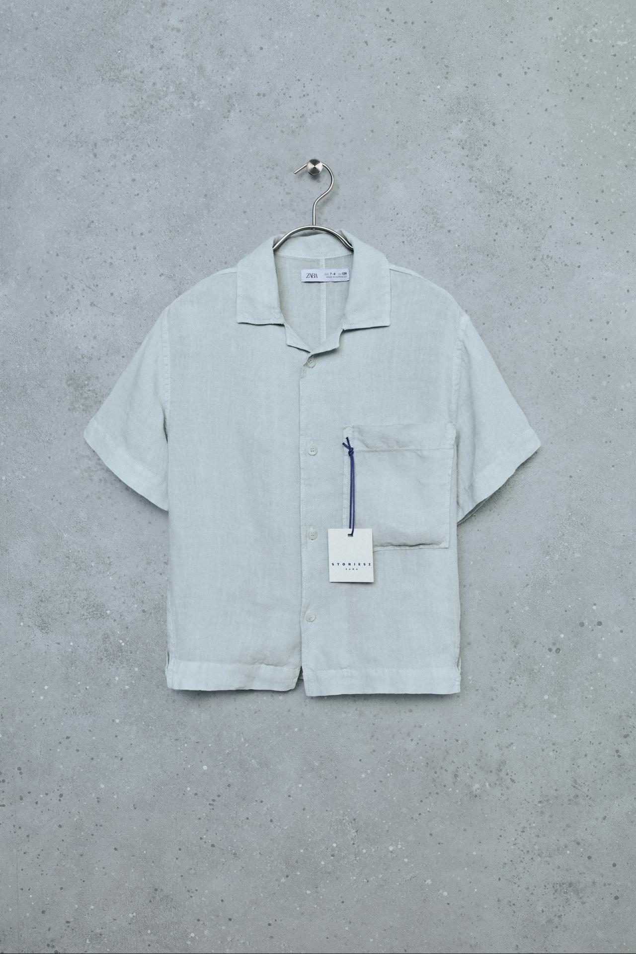 STORIESZ - 100% LINEN SHIRT — Blue marl
