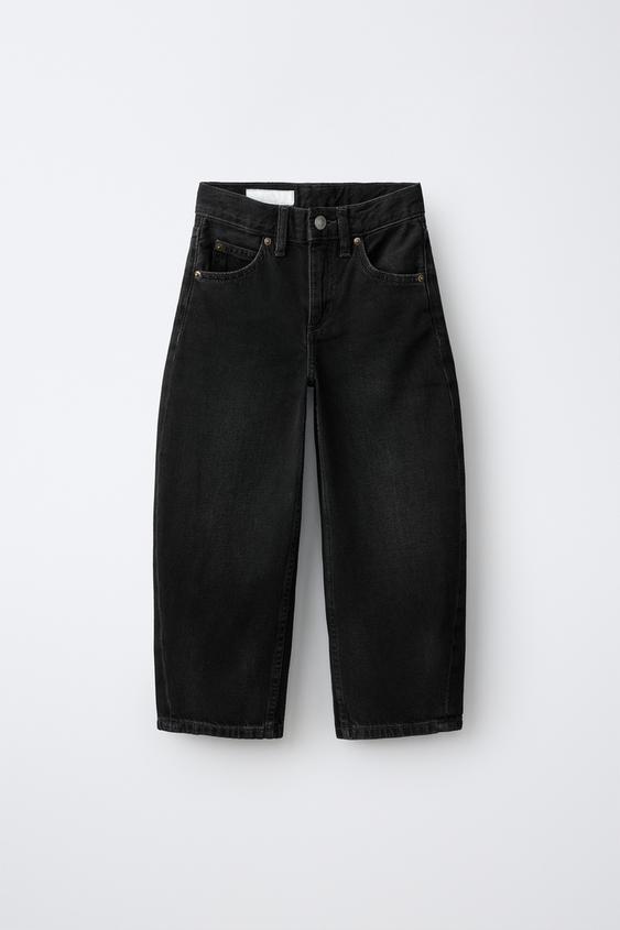 Детские джинсы Zara Barrel, цвет: Чёрный