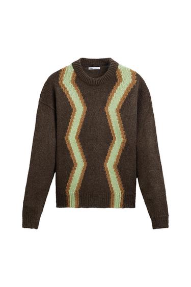 GEOMETRIC JACQUARD SWEATER