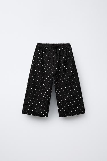 PANTALON JUPE-CULOTTE À POIS - Noir de Zara - Image 1