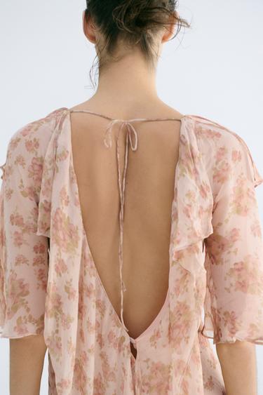 FLORAL PRINT RUFFLED DRESS - Multicoloured by Zara