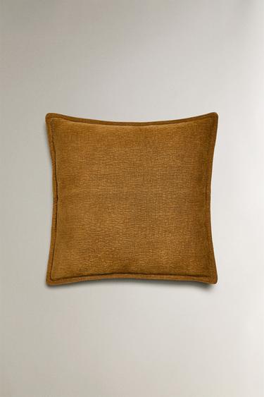 TEXTURED CUSHION COVER - Mustard by Zara