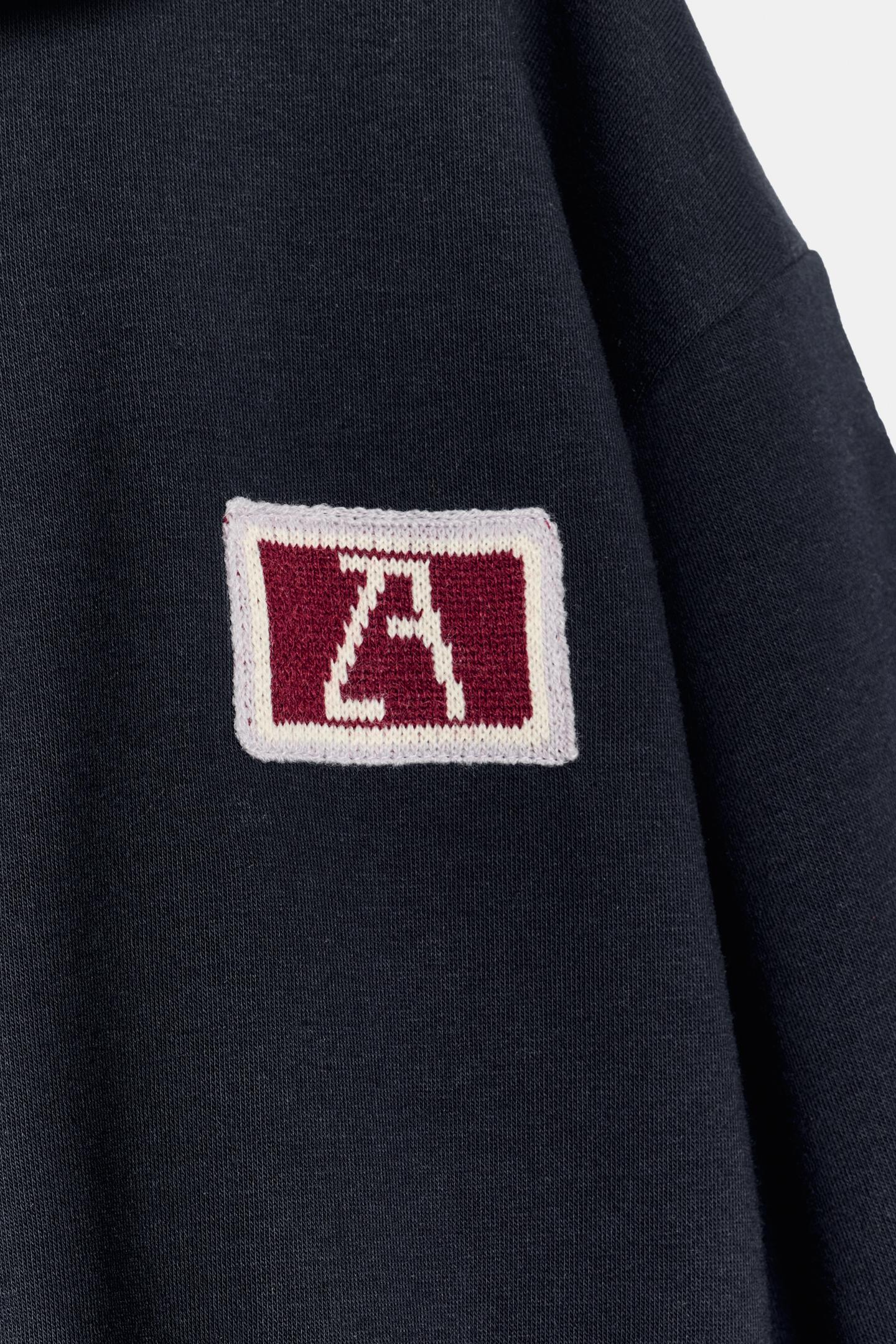 Женская куртка Zara ZA Embroidered Sweatshirt, цвет: Тёмно-синий — фото 8