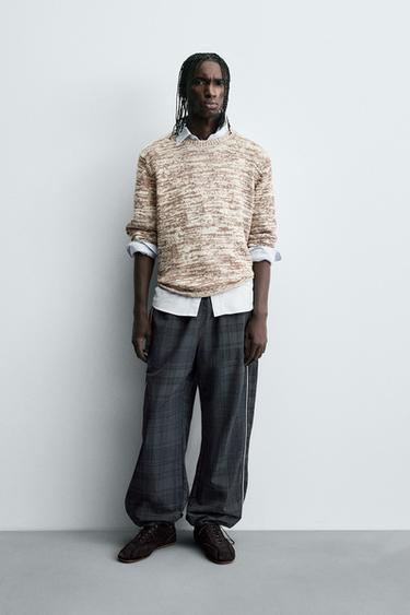 TWISTED YARN TEXTURED SWEATER - Brown by Zara - Image 0