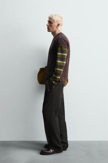 LIMITED EDITION FLARED FIT TROUSERS - Greenish by Zara - Image 3