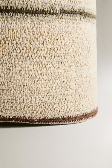 SEAGRASS BASKET WITH HANDLES - Light beige by Zara - Image 4