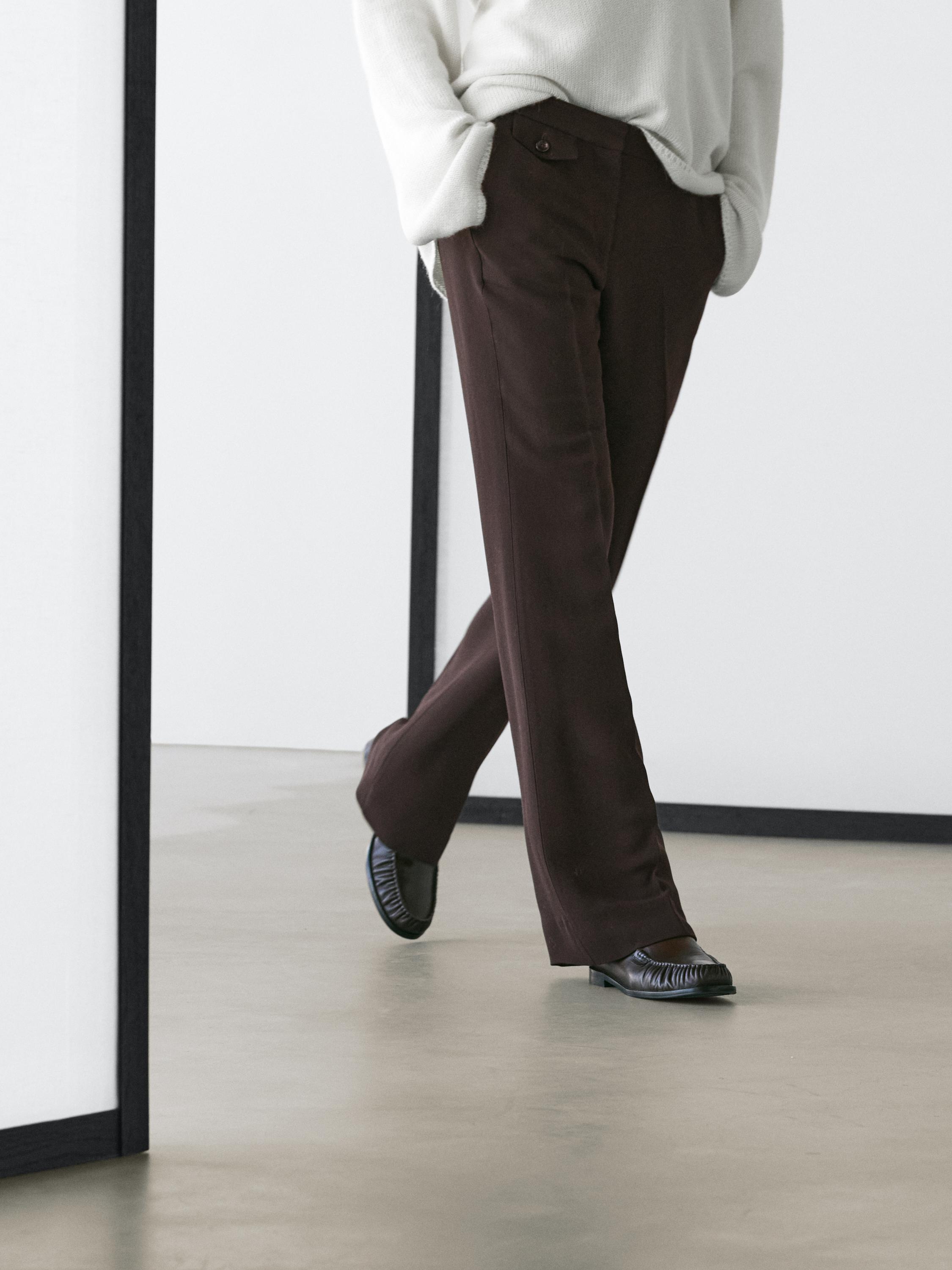 Pantalon flare poche