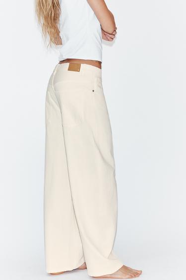 JEANS TRF BAGGY BALLOON TAILLE NORMALE - Blanc cassé de Zara - Image 3